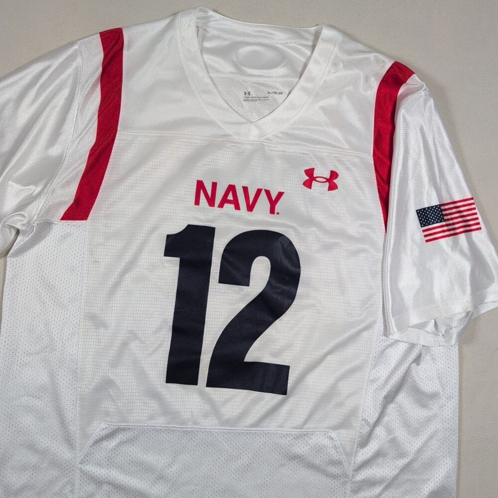 Under Armour Men’s Navy Midshipmen NASA Space Collection Football Jersey XL
